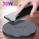 30W Wireless Charger Pad Charging Mat For Samsung S23 Apple iPhone 13 Pro 14 12