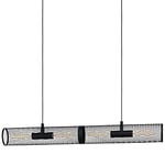 Eglo Suspension luminaire Redcliffe au style industriel, lustre chambre à 4 flammes, plafonnier salon ou salle à manger en métal Noir, douille E27