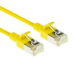 ACT DC7801 Câble réseau CAT6a, U/FTP LSZH, fin, 3,8 mm, flexible, sans accroc, avec fiche RJ45, pour une utilisation dans les centres de données, 1 m, jaune