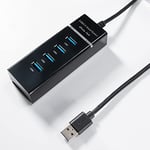 4 Ports Hub USB 3.0, répartiteur USB pour Ordinateur Portable avec câble de 1,20 m, Adaptateur Multi-USB, Transfert de données Rapide Compatible avec Mac OS 10.X et supérieur, Linux