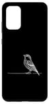 Coque pour Galaxy S20+ Line Art Oiseau et Ornithologue Pin Siskin