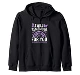 I Will Remember For You Alzheimer's Awareness Zip Hoodie