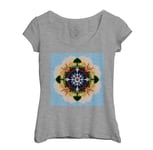 T-Shirt Femme Col Echancré Mandala Princesse Mononoke Film Anime Japon