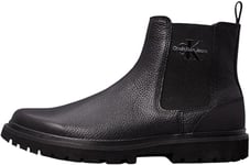 Calvin Klein Jeans EVA MID CHELSEA BOOT LTH Bottes Homme, Noir (Triple Black), 44 EU