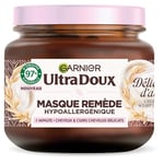 Garnier Ultra Doux - Masque Remède Hydratant & Hypoallergénique - Lait d'Avoine & Crème de Riz - Pour Cheveux & Cuirs Chevelus Délicats - Sans Parabène - 340 ml