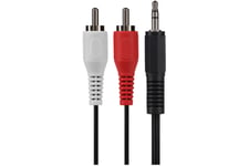 Maplin 3.5mm Aux Stereo 3 Pole TRS Jack Plug to Twin RCA Phono Cable -