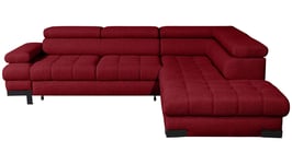 Canapé d'angle convertible 4 places SELVA coloris rouge