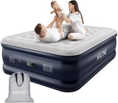 NALONE King Air bed, Inflatable mattress with Built in Pump, 203x152x46cm Double