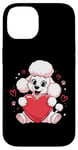 iPhone 14 Cute Poodle Love Heart Valentines Day Poodle Lover Case