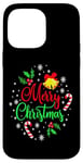 iPhone 14 Pro Max Merry Christmas Happy holidays Jingle Bells and Snowflakes Case