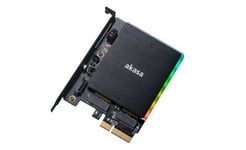 AKASA – M.2 PCIe/SATA SSD PCI-E adapter, RGB, M key/B+M key, black (AK-PCCM2P-03)