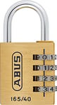 ABUS Combination lock 165/20 - brass padlock - with individually adjustable number code - suitcase lock/locker lock - ABUS -Security level 3