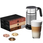 Nespresso Professionnel - Assortiment Recettes lactées - 150 capsules & Aeroccino & Verres à recette - Adapté aux professionnels