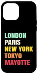 Coque pour iPhone 12 Pro Max Mayotte Fier d’être Mahorais Paris Tokyo new York Mayotte