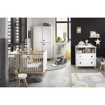 Chambre bébé trio OSLO - Lit 120x60 + Commode à langer 2 tiroirs étoiles + Armoire 3 portes - SAUTHON