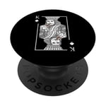 Poker Player Design for a casino party - King with Cigar PopSockets Adhesive PopGrip