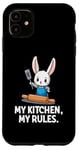 Coque pour iPhone 11 Rabbit Chef My Kitchen My Rules Cooking Lovers