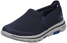 Skechers Go Walk 5 Apprize Baskets Enfiler Homme Bleu (Navy Textile/synthetic/white Trim Nvy) 44 EU