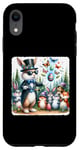 Coque pour iPhone XR Lapin de Pâques exécutant un spectacle magique pour animaux de la forêt