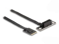 DELOCK – M.2 Key A+E to PCIe x1 NVMe Adapter angled with 20 cm cable (64217)