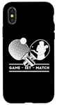 Coque pour iPhone X/XS Joueurs de tennis de table Tennis de table Jeux de ping-pong