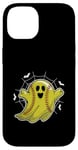 Coque pour iPhone 14 Pichet attrape-balle molle fantôme d'Halloween