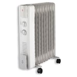 Drexon - 812000- Radiateur Bain d'huile 2000W win- 42,5 x 23,5 x 62,5 cm - Thermostat mécanique - Blanc