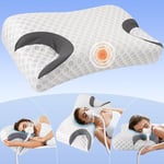 CPAP Memory Foam Pillow for Side Sleeper, Sleep Apnea Pillow for Sleeping, CPAP Nasal Pillows Suit for All CPAP Masks User, Orthopedic Neck Support Pillow Relief Neck Pain for Side Sleepers-King Size