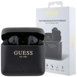 Guess Bluetooth-hodetelefoner GUTWSSU20ALEGK TWS + dokkingstasjon svart/svart trykt logo