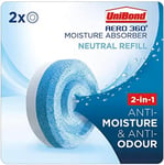 Unibond AERO 360° Moisture Absorber Neutral Refill Tab Ultra-Absorbent Twin Pack