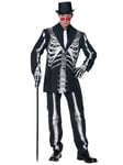 Bone Daddy Tuxedo Day of The Dead Skeleton Suit Mexican Men Costume XL