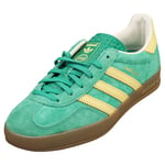 adidas Gazelle Indoor Mens Fashion Trainers in Green Yellow - 3.5 UK