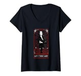 Womens The Addams Family Morticia's Apothecary Dark Gothic Roses V-Neck T-Shirt