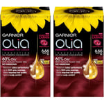 Garnier 2 x OLIA 6.66 Extra Deep Red