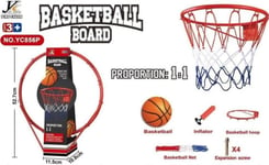 Jokomisiada Metal Basketball Basket For Barn 3+ Skala 1:1 + Felg + Nett + Ball + Pumpe