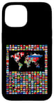 iPhone 15 247 Flags,World Flags,World map with flags. Case