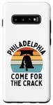 Coque pour Galaxy S10+ Funny Philadelphia - Come For The Crack - Liberty Bell Humour