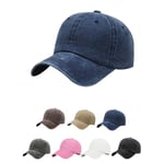 Aomig Casquette de Baseball, Style Rétro Ancien Anti-Soleil Baseball Cap, Homme Femme été Unisexe Réglable Casquettes Sport Extérieur Sunhat Chapeau(Bleu Jean)