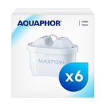 AQUAPHOR Maxfor+ Pack 5+1 Lot de 6 cartouches filtrantes contre le calcaire, le chlore et autres substances pour Aquaphor Onyx, Amethyst, Jasper, Time & tous les modèles Brita Maxtra+ et Maxtra