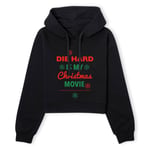 Die Hard Christmas Movie Women's Cropped Hoodie - Black - XS - Black