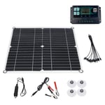 Kit de Panneau Solaire 200W Chargeur Batterie Portable 12V pour Bateau Voyage et TéLéPhone à Haute Efficacité avec ContrôLeur 40A