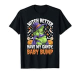 Spooky Halloween Witch Baby Bump for Pregnant Woman T-Shirt