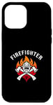 Coque pour iPhone 12 Pro Max Casque de pompier - Hache - Flamme - Appréciation Hero