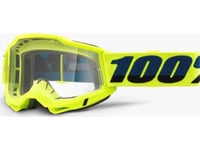 100% Goggles 100% Accuri 2 Yellow (Transparent Glass Anti-Fog, Lt 88% -92%) (New)