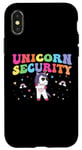 Coque pour iPhone X/XS Unicorn Security Costume to protect Mom Sister Bday Princess