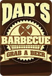 Schatzmix Plaque Murale en métal pour Barbecue Inscription Grillen: Dads Barbeque BBQ 20 x 30 cm