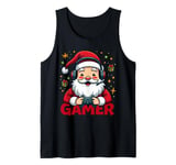 Cool Santa Gamer Controller Gaming Video Game Christmas Tank Top