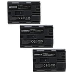 EXTENSILO 3x Batteries compatible avec Canon PowerShot G1, G2, G3, G5, G6, Pro 90is, Pro 1 appareil photo, reflex numérique (1900mAh, 7,4V, Li-ion)