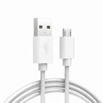 Câble Micro Usb Synchronise Et Charge | Transfert De Données 480 Mbit/S | Compatible Avec Samsung, Htc, Sony, Motorola, Lg, Nokia, Kindle, Ps4, Xbox One | Blanc | 5 Mètres