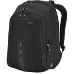 Targus Spruce EcoSmart Travel Laptop Backpack for 17 inch Laptops, TSA-Friendly Carry On Backpack Laptop Bag for Work and Travel, Black (TBB019US)